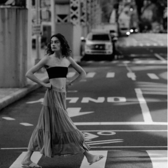 Zara Lilac Tulle Midi Skirt TRF Size S NEW WITHOUT TAG! - Picture 6 of 7